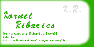 kornel ribarics business card