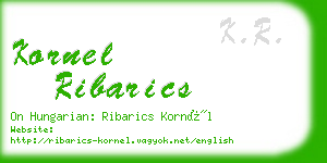 kornel ribarics business card